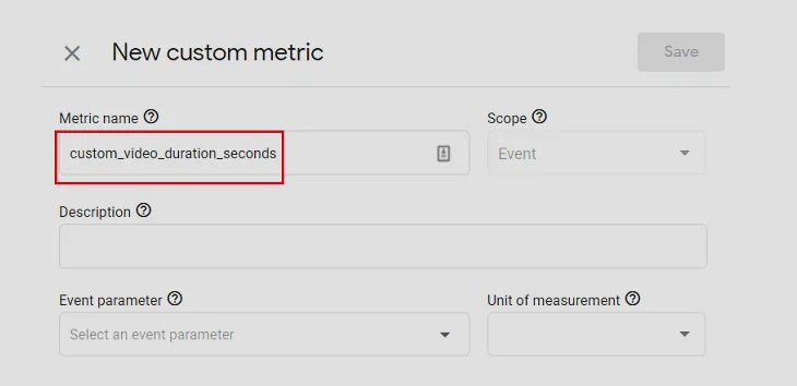 New Custom Metrics