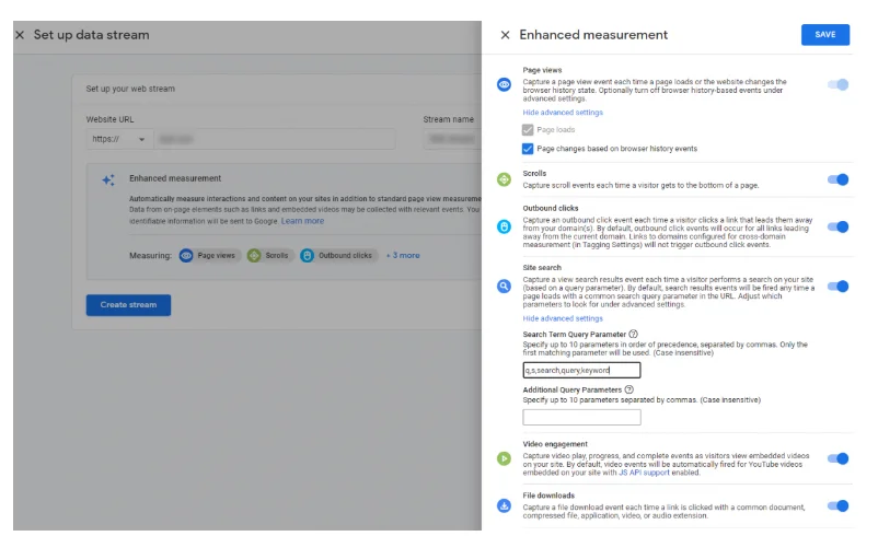set up data stream