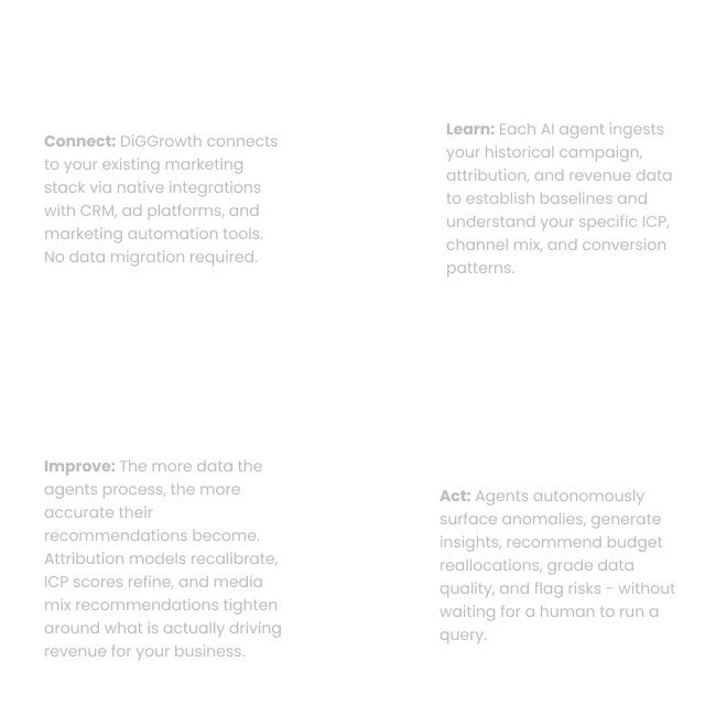 Steps How DiGGrowth AI Marketing Agents Work