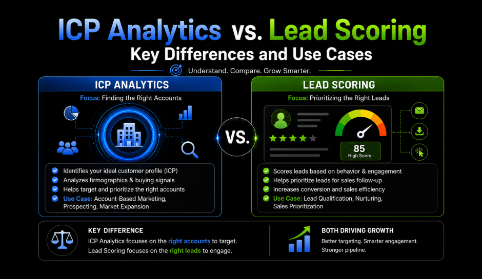 ICP Analytics vs. Lead Scoring: Key Differences and Use Cases